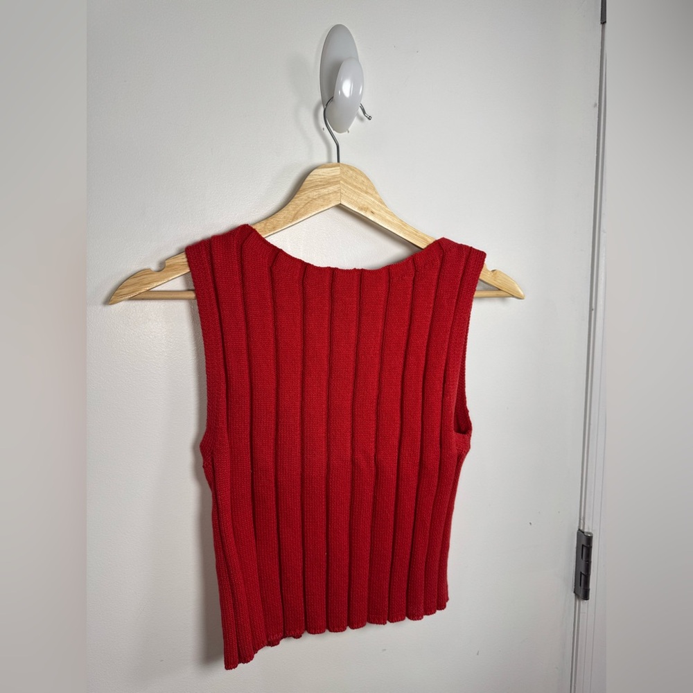 Reformation Callie cotton tank in sun dried tomato - size s - Picture 7 of 8